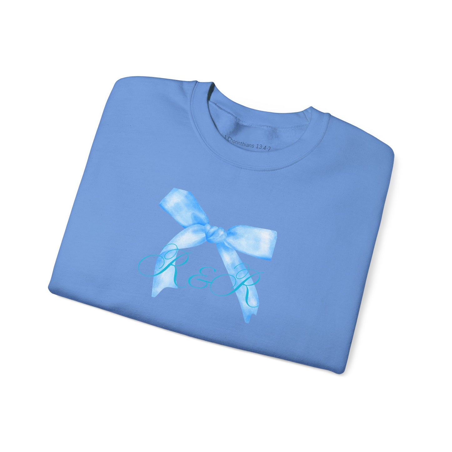 Blue RESTORED & RENEWED Bow Sweatshirt