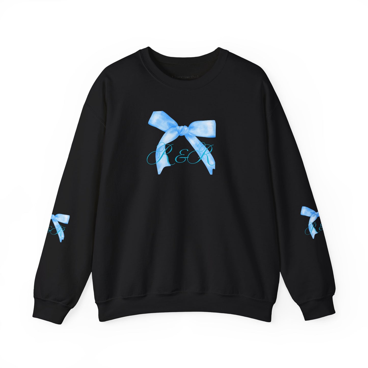 Blue RESTORED & RENEWED Bow Sweatshirt