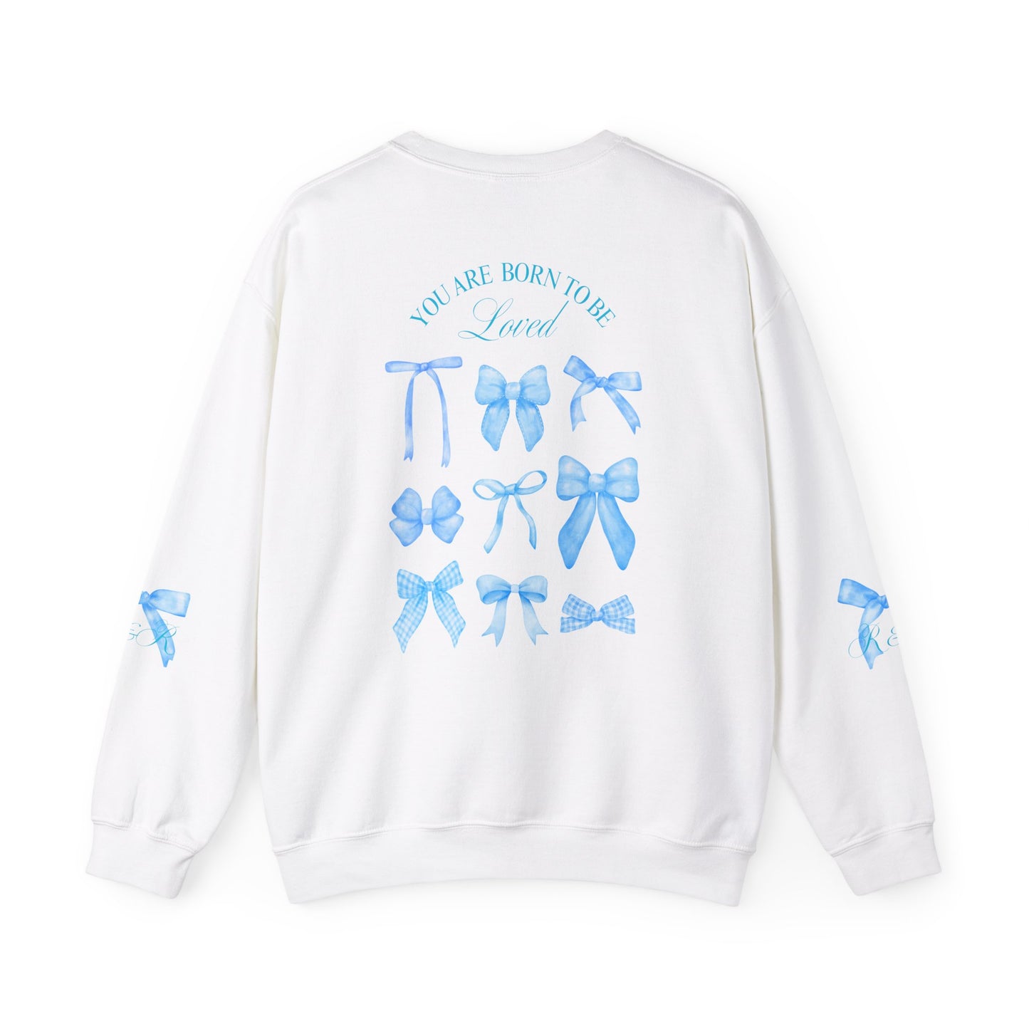 Blue RESTORED & RENEWED Bow Sweatshirt