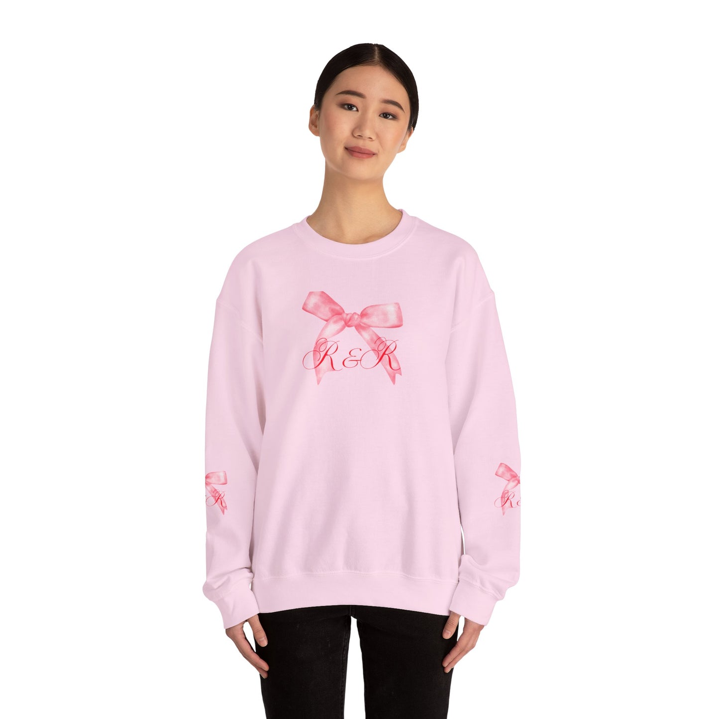 Pink RESTORED & RENEWED Bow Sweatshirt