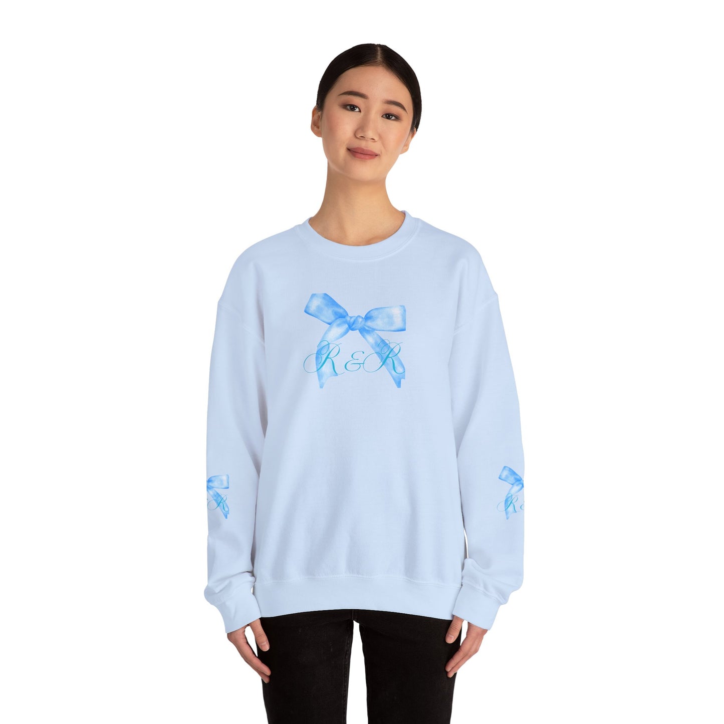 Blue RESTORED & RENEWED Bow Sweatshirt