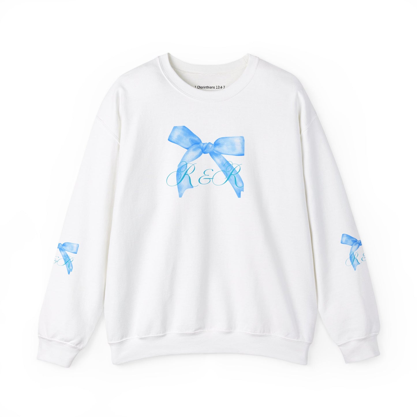 Blue RESTORED & RENEWED Bow Sweatshirt