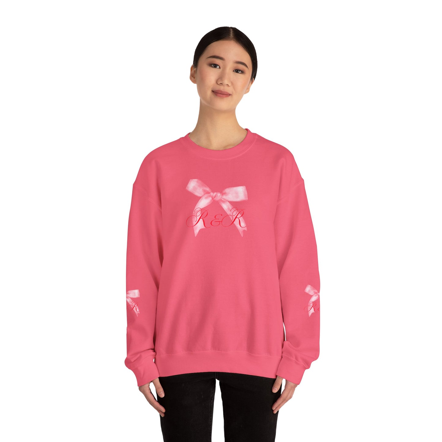 Pink RESTORED & RENEWED Bow Sweatshirt