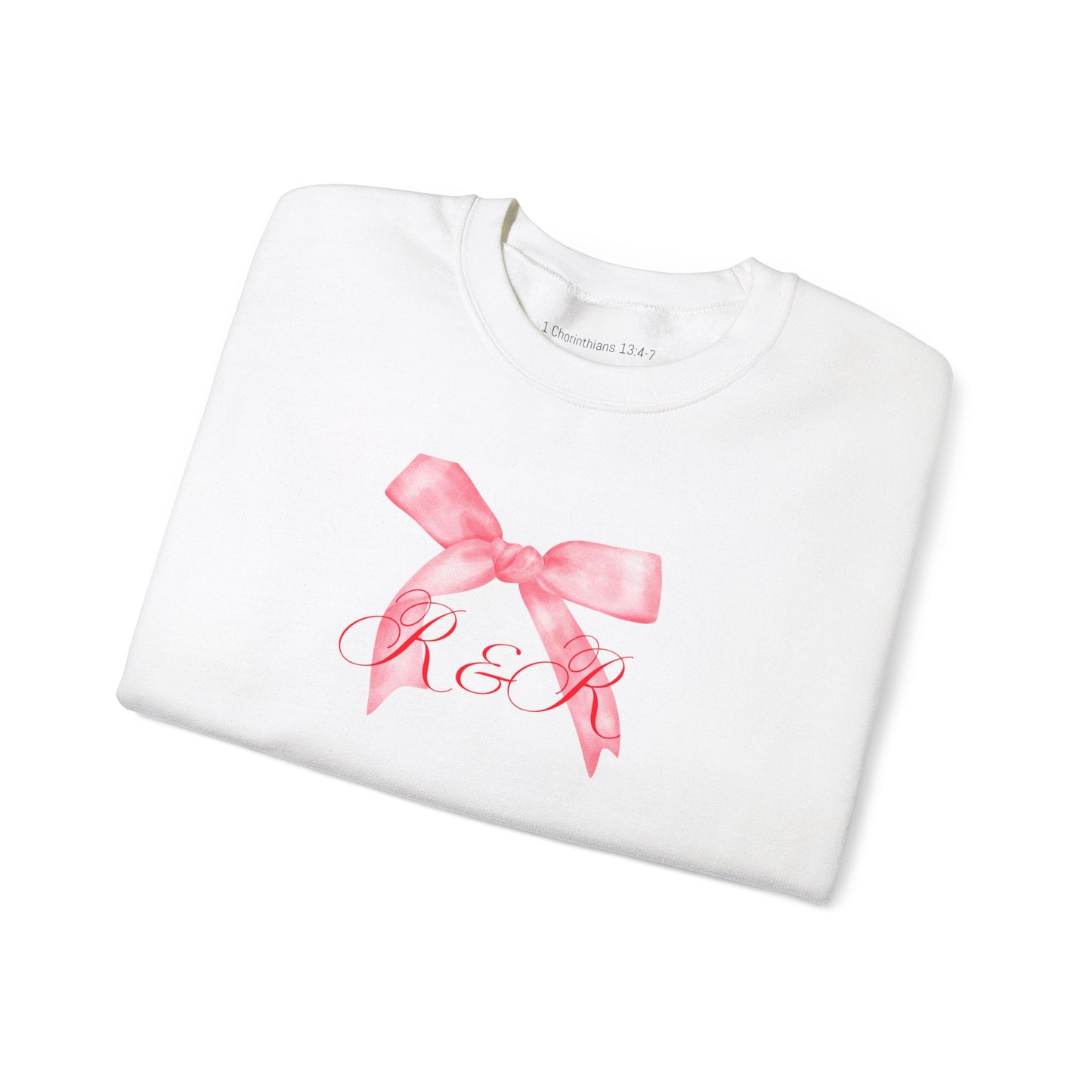 Pink RESTORED & RENEWED Bow Sweatshirt