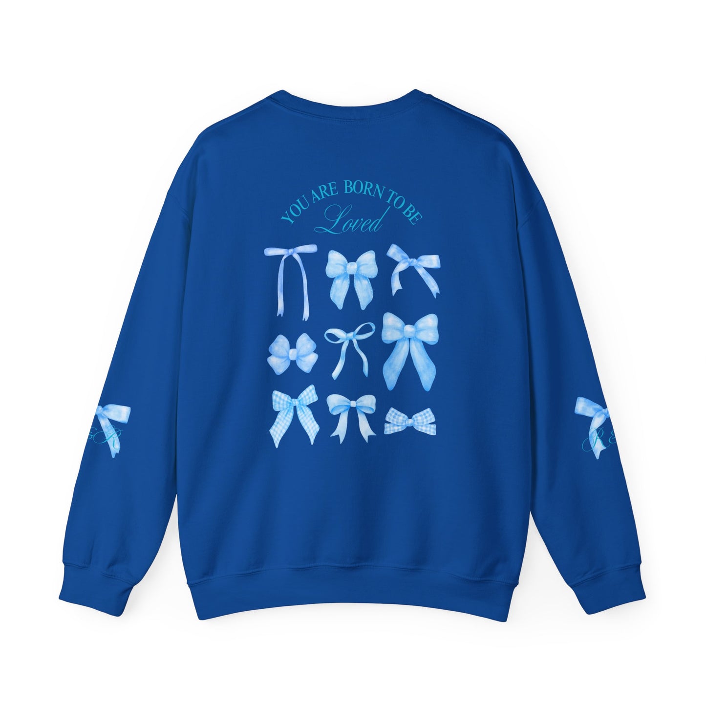 Blue RESTORED & RENEWED Bow Sweatshirt