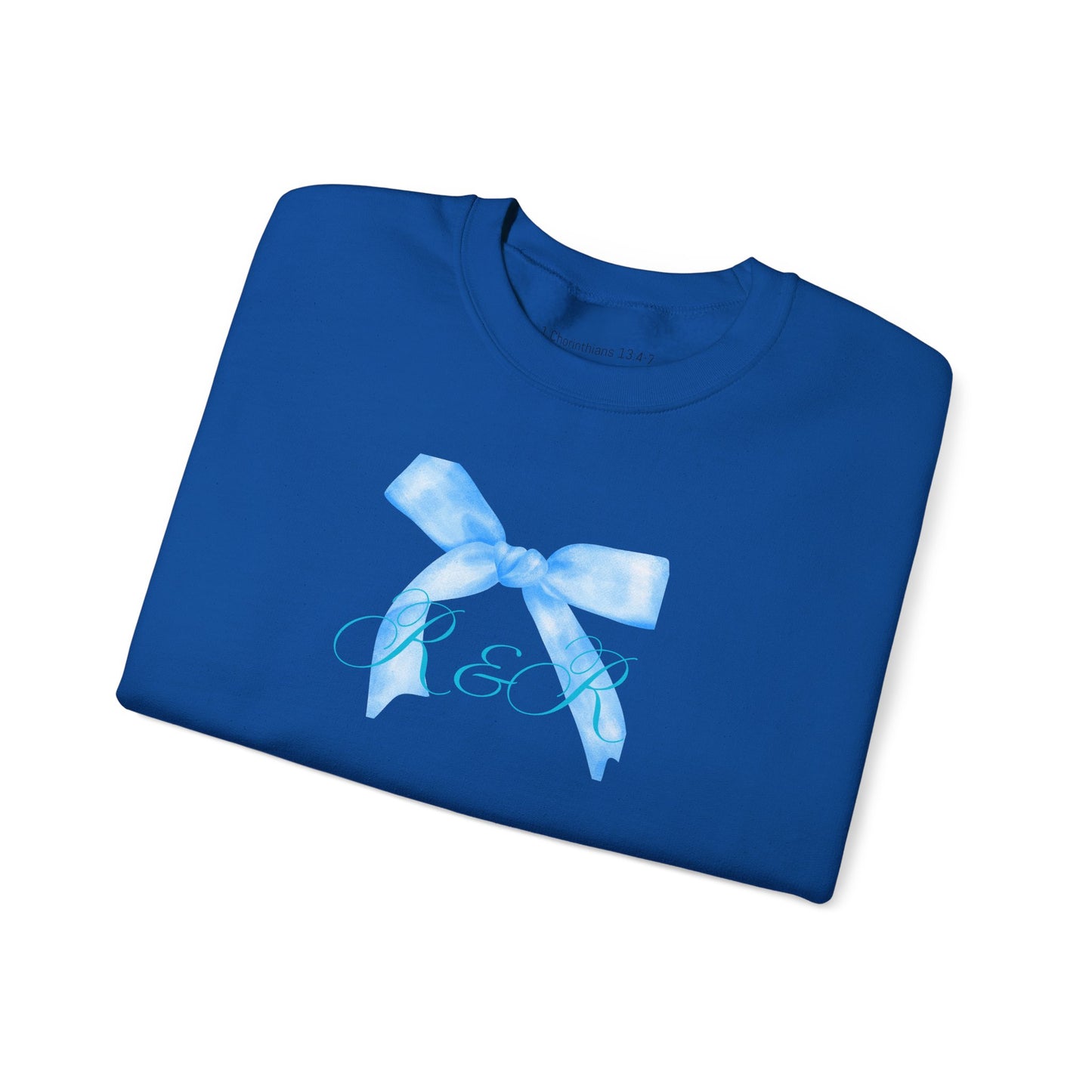 Blue RESTORED & RENEWED Bow Sweatshirt