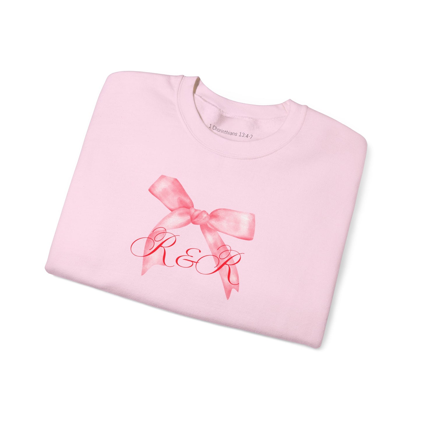 Pink RESTORED & RENEWED Bow Sweatshirt