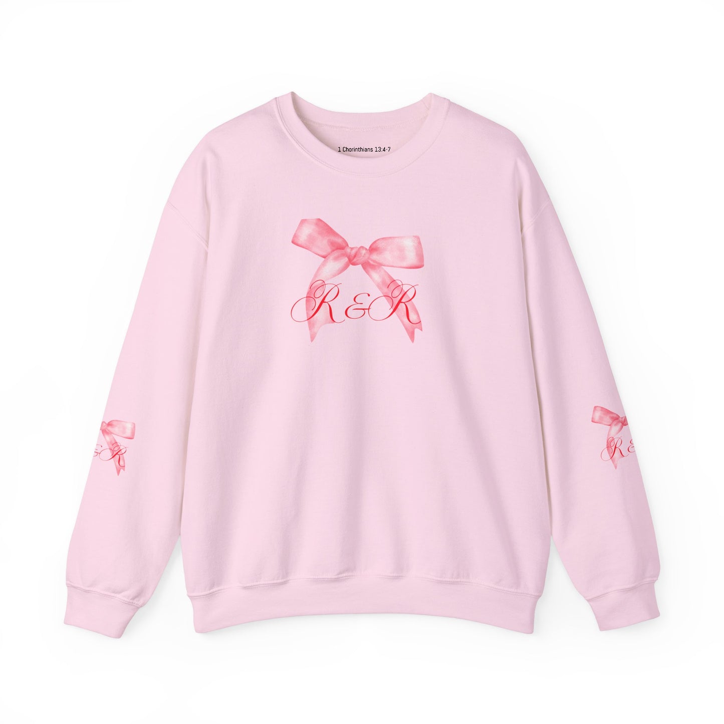 Pink RESTORED & RENEWED Bow Sweatshirt