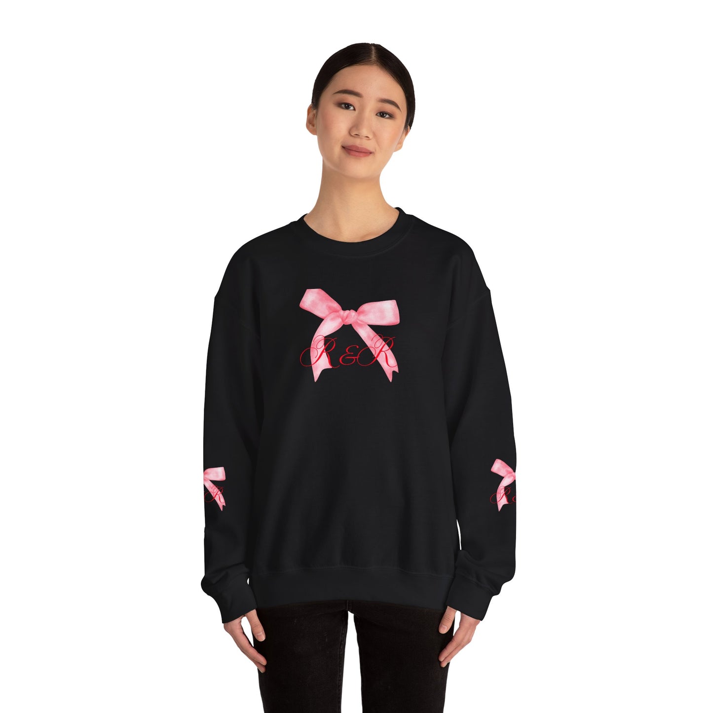 Pink RESTORED & RENEWED Bow Sweatshirt