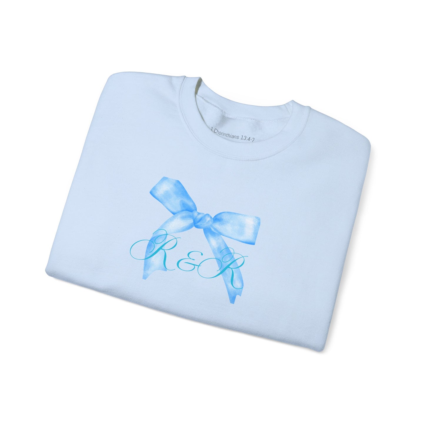 Blue RESTORED & RENEWED Bow Sweatshirt