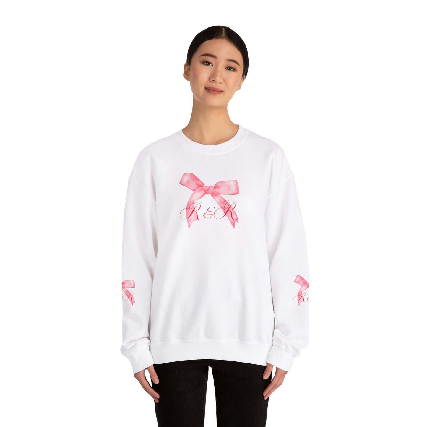 Pink RESTORED & RENEWED Bow Sweatshirt