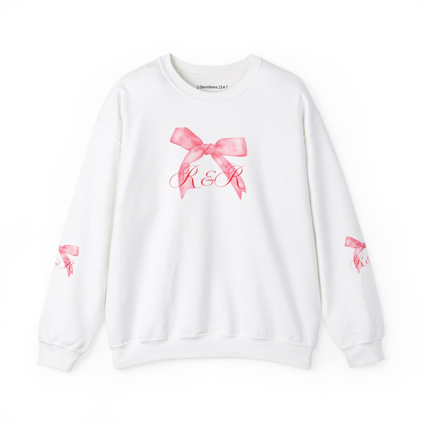 Pink RESTORED & RENEWED Bow Sweatshirt