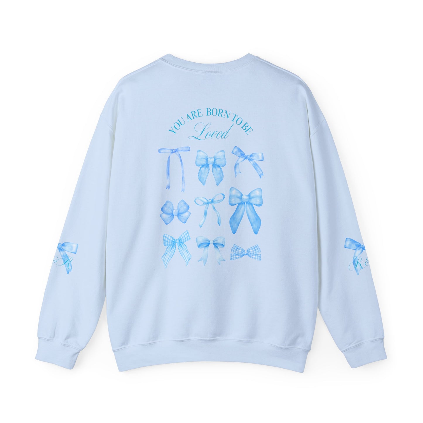 Blue RESTORED & RENEWED Bow Sweatshirt